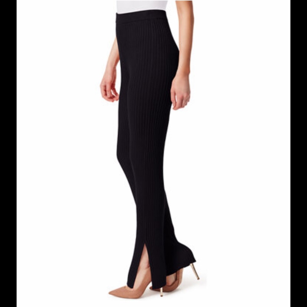 $79 NWOT Ribbed side slit sweater pants sz Large